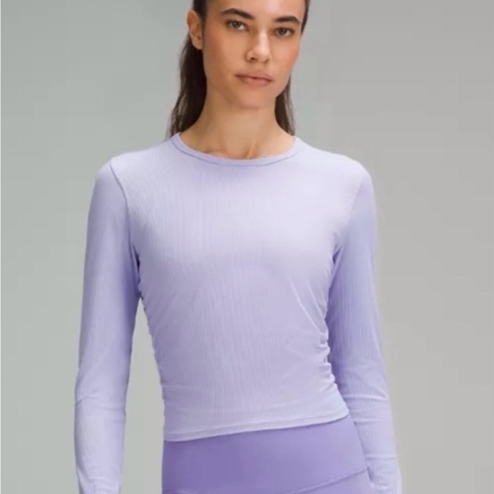 Lululemon All It Takes Ribbed Nulu Long-Sleeve Shirt Womens Size 8 NWOT DKLAV